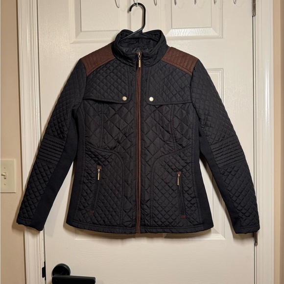 Weatherproof Jackets & Blazers - Weatherproof Women's Black and Brown Quilted Utility Jacket